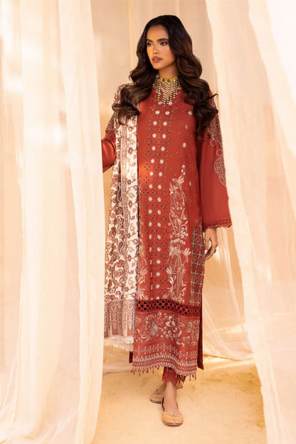 Nureh 3pc EMBROIDERED DHANAK with WOOL SHAWL Suit - Winter