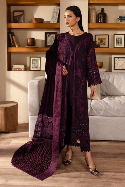 NUREH UNSTITCHED VELVET SHAWL SUIT - WINTER