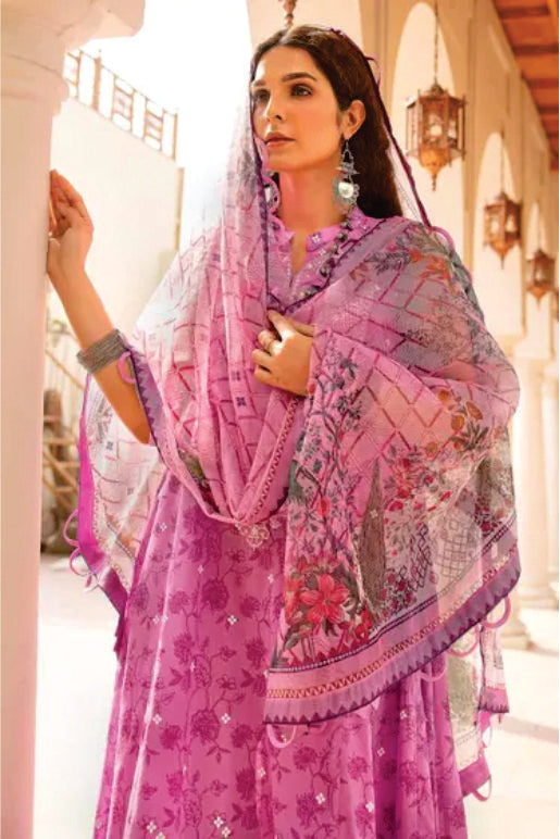 Ladies Embroidered Printed Lawn Unstitched Suit by Gul Ahmed
