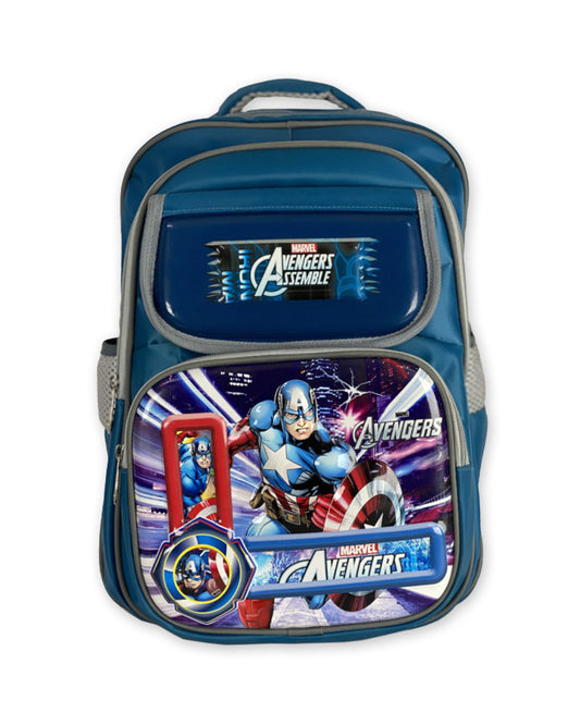 3D Avengers Captain America Backpack – Durable Kids School Bag
