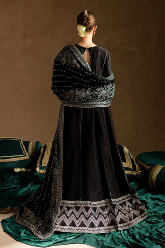 Marjjan Velvet Embroidered 3 Piece Suit - Winter