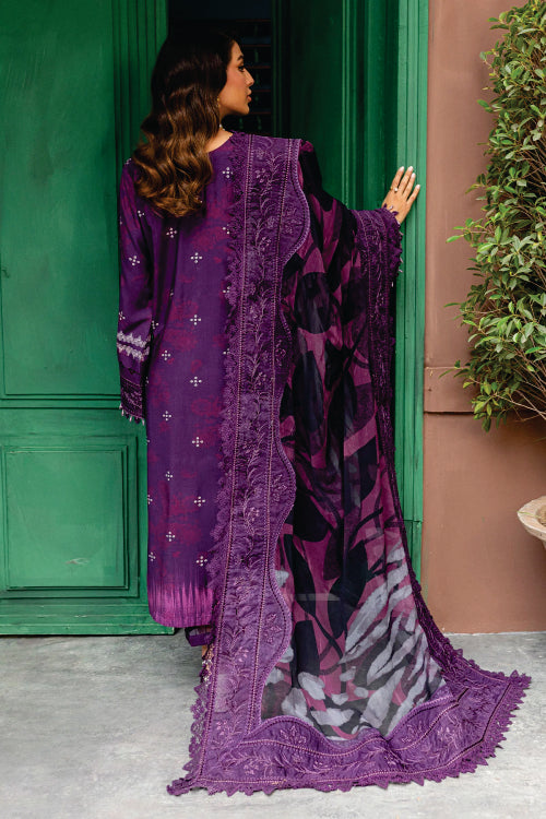 Nureh Embroidered Unstitched Printed Slub Linen Suit - Winter