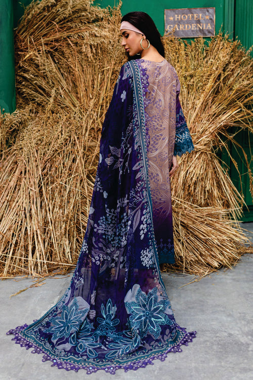 Nureh Embroidered Unstitched Printed Slub Linen Suit - Winter