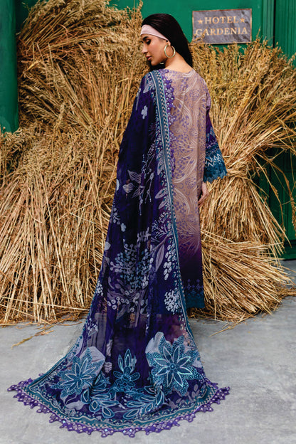 Nureh Embroidered Unstitched Printed Slub Linen Suit - Winter