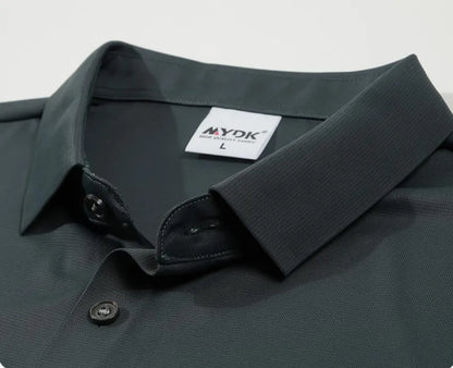 Summer Men Solid Color Short Sleeve Loose Single Breasted Casual Shirt