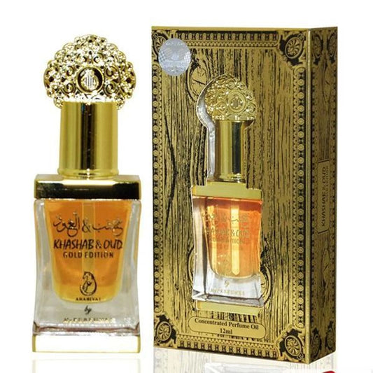 Khashab Al Oud Gold Edition Attar 12ml By Arabiyat