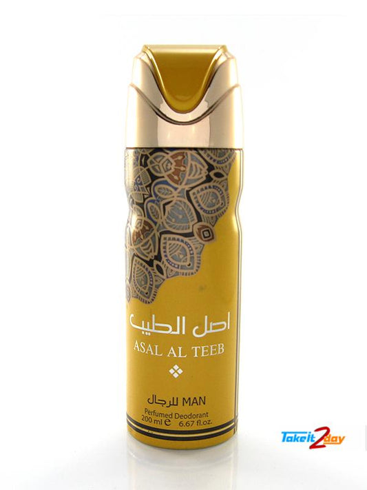 LATTAFA ASAL AL TEEB DEODORANT BODY SPRAY FOR MEN AND WOMEN 200 ML (8049413849395)